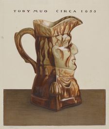 Toby Mug, c. 1937. Creator: Cleo Lovett