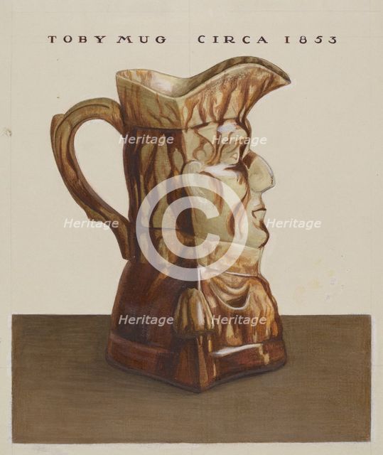 Toby Mug, c. 1937. Creator: Cleo Lovett.