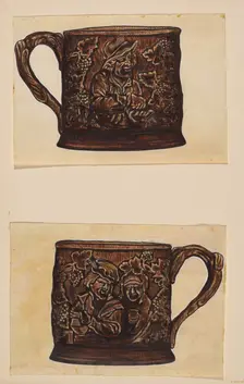 Toby Mug Set (2 pieces), c. 1936. Creator: John Cutting