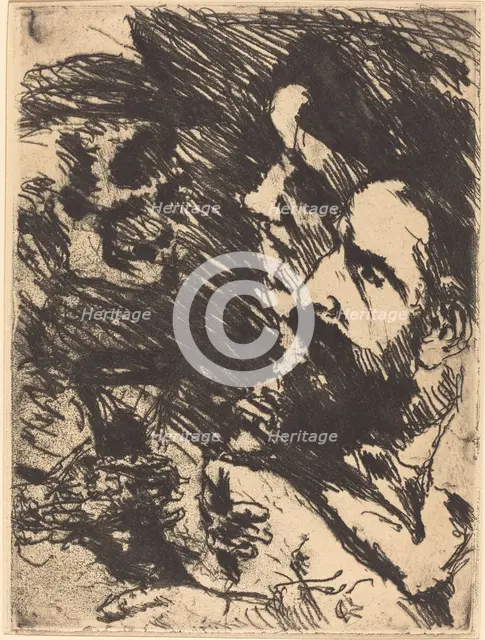 Tod bei Strucks (Death Visits the Strucks), 1921 (published 1922). Creator: Lovis Corinth.