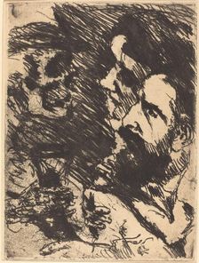 Tod bei Strucks (Death Visits the Strucks), 1921 (published 1922). Creator: Lovis Corinth