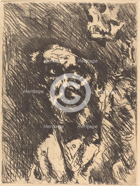 Tod und Greis (Death and the Old Man), 1921 (published 1922). Creator: Lovis Corinth.