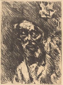 Tod und Greis (Death and the Old Man), 1921 (published 1922). Creator: Lovis Corinth