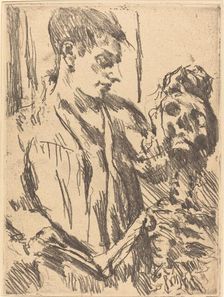 Tod und Jüngling (Death and the Young Man), 1921 (published 1922). Creator: Lovis Corinth