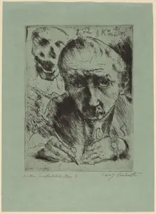 Tod und Künstler (Death and the Artist), 1920-1921. Creator: Lovis Corinth