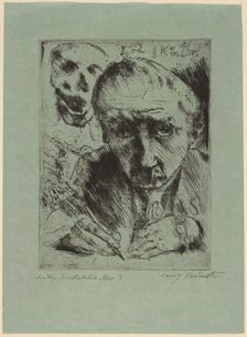 Tod und Künstler (Death and the Artist), 1920-1921. Creator: Lovis Corinth