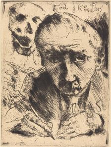 Tod und Künstler (Death and the Artist), 1921 (published 1922). Creator: Lovis Corinth