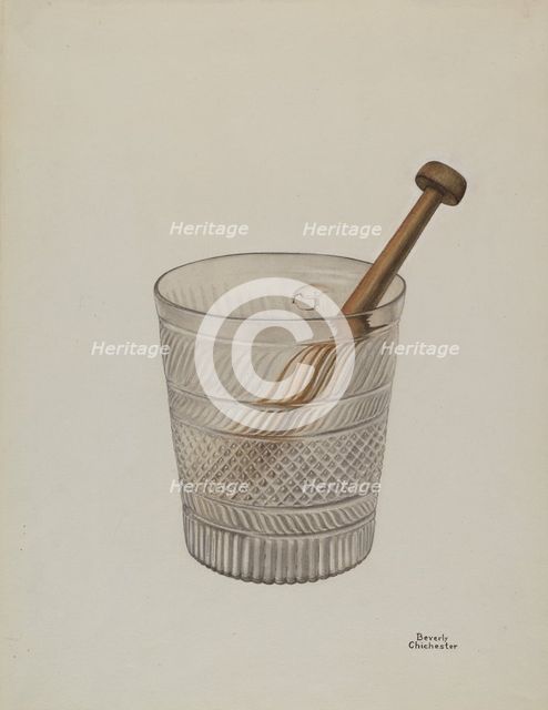 Toddy Glass, 1935/1942. Creator: Beverly Chichester.