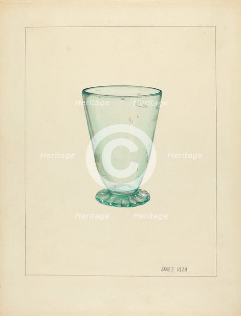 Toddy Glass, 1935/1942. Creator: Janet Riza.