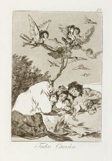 Todos caerán.; Los Caprichos, pl.19., 1799. Creator: Francisco Goya