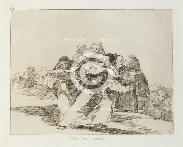 Todo va revuelto.; Los Desastres de la Guerra, Madrid 1863. Creator: Francisco Goya.