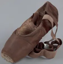 Toe shoe and tights worn by Ingrid Silva of Dance Theatre of Harlem, 2013-2014. Creator: Capezio