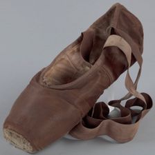 Toe shoe and tights worn by Ingrid Silva of Dance Theatre of Harlem, 2013-2014. Creator: Capezio