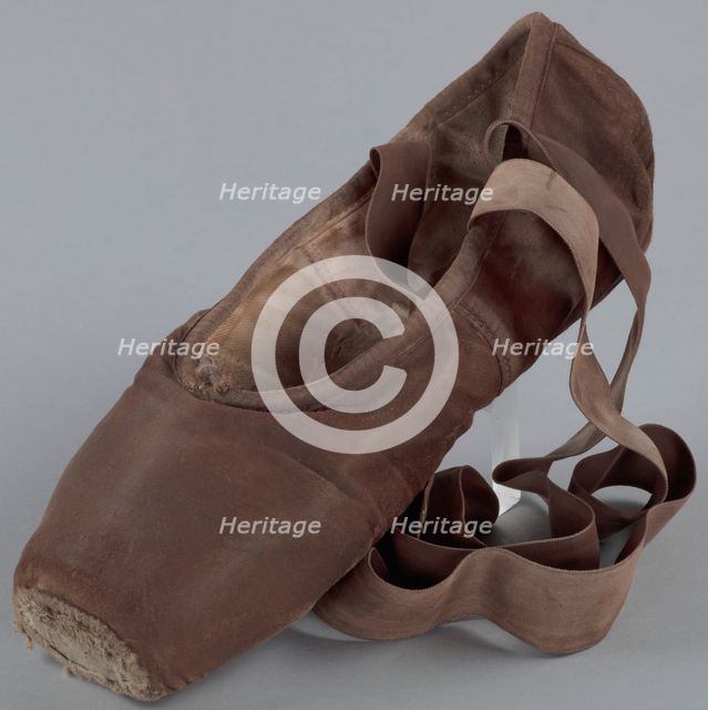 Toe shoe and tights worn by Ingrid Silva of Dance Theatre of Harlem, 2013-2014. Creator: Capezio.