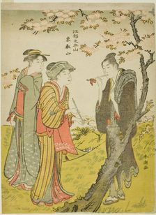 Toei Hill (Toeizan), from the series "Five Hills of Edo (Koto no gozan)", c. 1780/1801. Creator: Katsukawa Shuncho