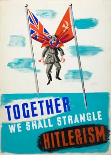 Together we shall strangle Hitlerism World War II poster, between 1939 and 1946. Creators: Central Office of Information, Unknown