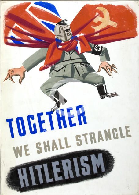 'Together We Shall Strangle Hitlerism', World War II poster, c1939-c1945. Creator: Unknown.