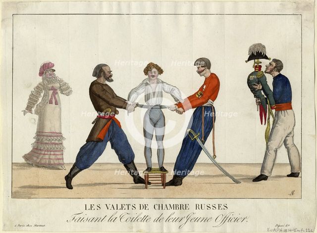 Toilet of an young Russian officer, c. 1815. Artist: Garneray, Ambroise Louis (1783-1857)