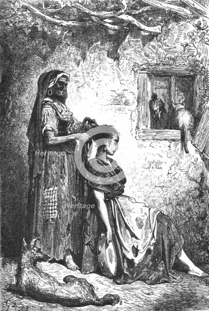 ''Toilet of Gipsy girl at Diezma; Notes on Spain', 1875. Creator: Unknown.