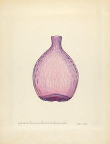 Toilet or Perfume Bottle, c. 1940. Creator: Janet Riza
