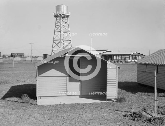 Toilet facilities at Westley camp, California, 1939. Creator: Dorothea Lange.