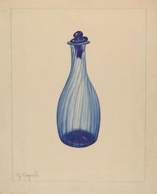 Toilet Water Bottle, 1937. Creator: Giacinto Capelli