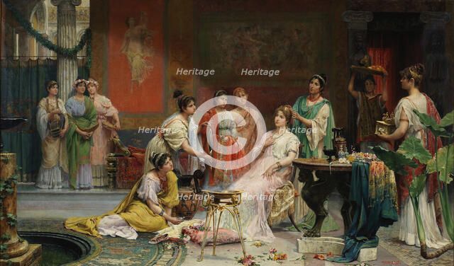 Toilette of a Roman Lady. Artist: Giménez Martín, Juan (1855-1901)