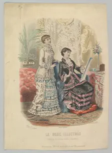 Toilettes de Mme. L. Massieu, from La Mode Illustrée, 1881. Creators: Adèle-Anaïs Colin, J. Bonnard