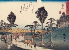 Tokaido gojo santsugi. Akasaka. Plate No 37, c1838. Creator: Ando Hiroshige