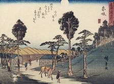 Tokaido gojo santsugi. Akasaka. Plate No 37, c1838. Creator: Ando Hiroshige