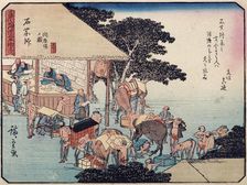 Tokaido gojo santsugi. Ishiyakushi. Plate No 45, late 1830's. Creator: Ando Hiroshige