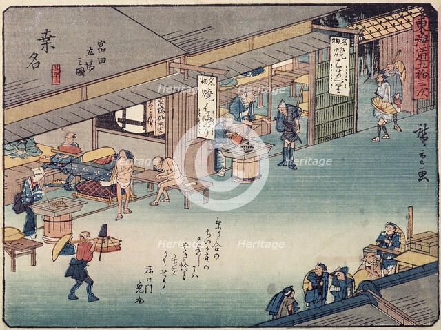 Tokaido gojo santsugi. Kuwana. Plate No 43, c1837. Creator: Ando Hiroshige.