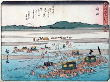 Tokaido gojo santsugi. Shimada. Plate No 24, 1837-1839. Creator: Ando Hiroshige