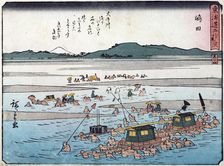 Tokaido gojo santsugi. Shimada. Plate No 24, 1837-1839. Creator: Ando Hiroshige