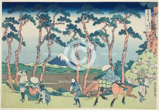 Tokaido Hodogaya, from the series "Thirty-six Views of Mount Fuji (Fugaku..., Japan, c. 1830/33. Creator: Hokusai.