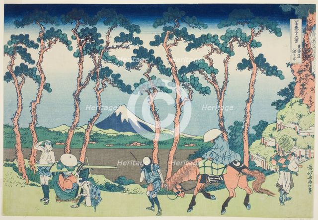 Tokaido Hodogaya, from the series "Thirty-six Views of Mount Fuji (Fugaku..., Japan, c. 1830/33. Creator: Hokusai.