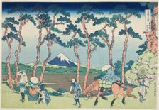 Tokaido Hodogaya, from the series "Thirty-six Views of Mount Fuji (Fugaku..., Japan, c. 1830/33. Creator: Hokusai
