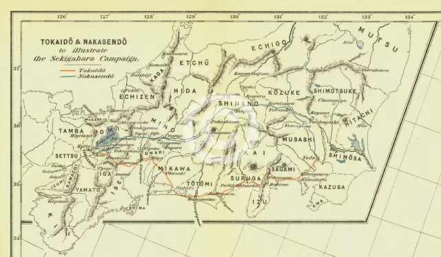 Tokaido & Nakasendo to illustrate the Sekigahara Campaign', 1903. Creator: Unknown.