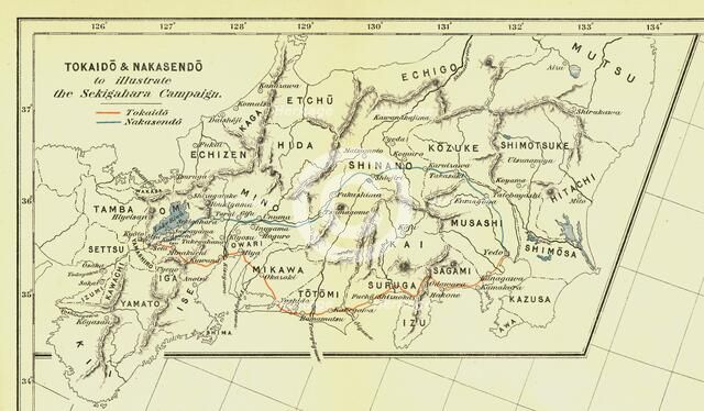 Tokaido & Nakasendo to illustrate the Sekigahara Campaign', 1903. Creator: Unknown.