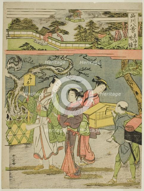 Tokaiji no Bansho, from the series "Shinagawa Hakkei (Eight Views of Shinagawa)", Japan, c. 1771. Creator: Shunsho.