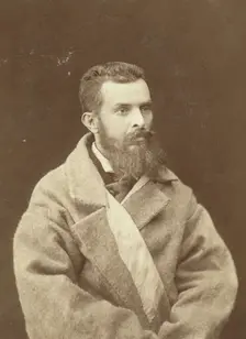 Tokhashanski, half-length portrait, facing right, between 1870 and 1886. Creator: Unknown