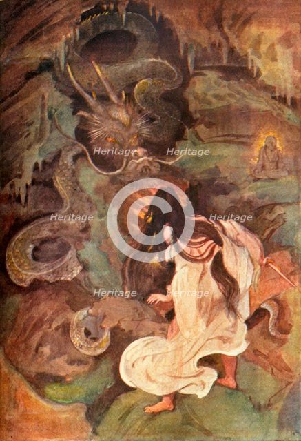 'Tokoyo and the Sea Serpent', 1912. Creator: Evelyn Paul.