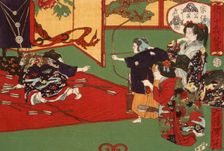 Tokugawa Ietsuga Playing at Archery, 1875. Creator: Tsukioka Yoshitoshi