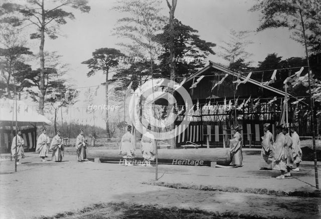 Tokyo, Ceremony at commencement of bldg. dedicated to Emp., Yoyogi, 1916. Creator: Bain News Service.