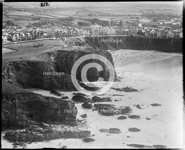 Tolcarne Beach, Newquay, Cornwall, c1930s. Creator: Arthur William Hobart.