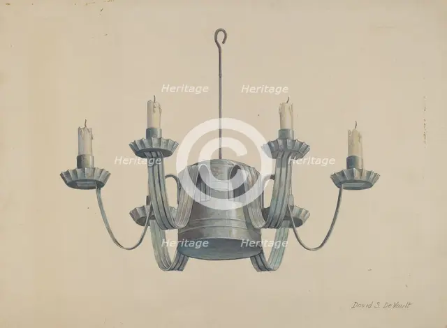 Tole Candle Wall Bracket, c. 1940. Creator: David S De Vault.