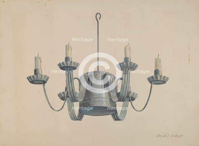 Tole Candle Wall Bracket, c. 1940. Creator: David S De Vault.