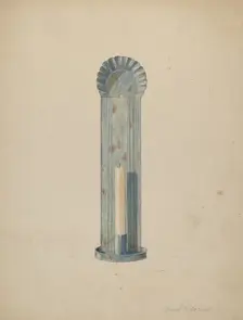 Tole Candlebrum, c. 1940. Creator: David S De Vault