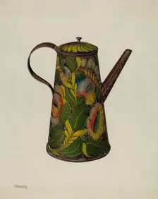 Toleware Coffee Pot, 1935/1942. Creator: Charles Henning