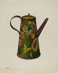 Toleware Coffee Pot, 1935/1942. Creator: Charles Henning
